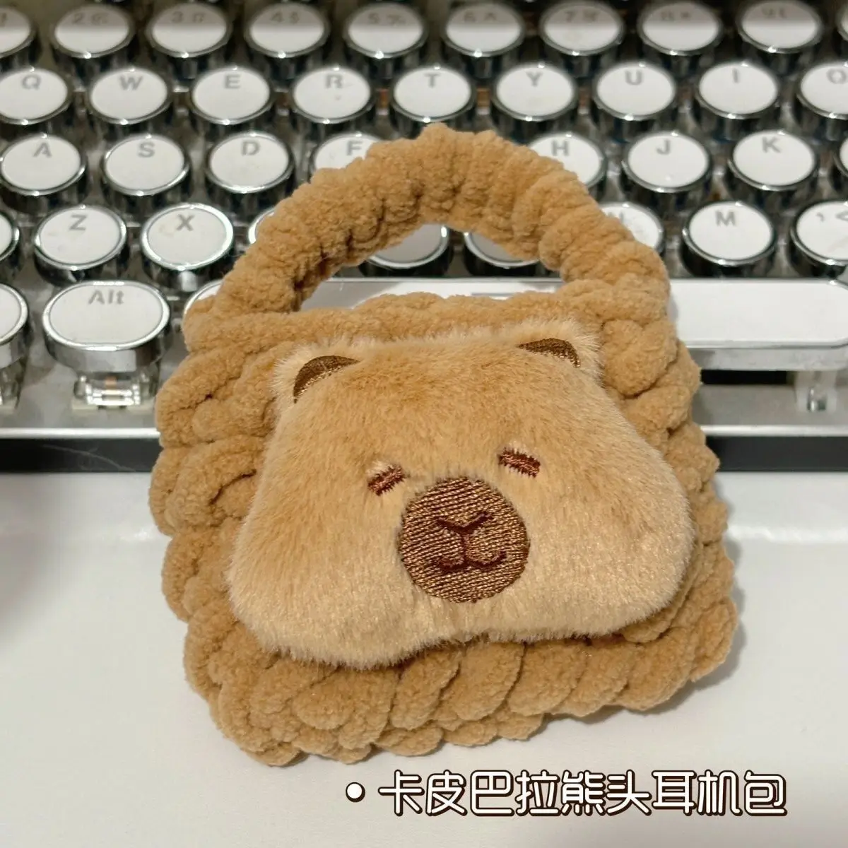 ぬいぐるみ漫画手作りニット小銭入れ収納袋 Bluetooth イヤホン保護カバー子供のかわいいペンダント小さなバックパック