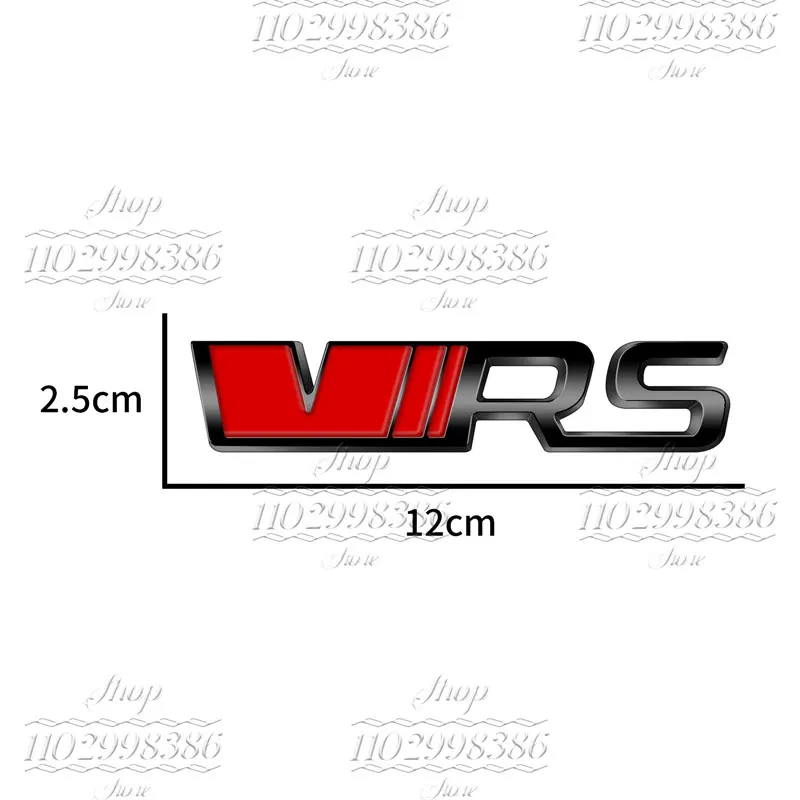 3D металлический логотип VRS, автомобильный гриль, фоторамка, значок, наклейка для эмблема хвостовая часть 2 3 A5 RS Kodiaq Fabia, аксессуары