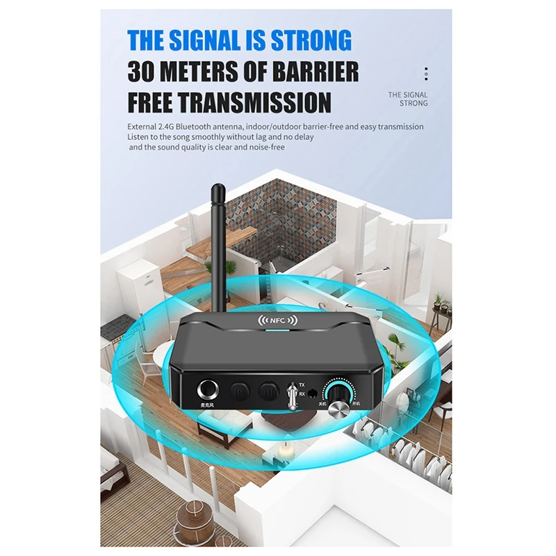 New Bluetooth Receiver 5.1 Audio Adapter To Old-Fashioned Speaker Amplifier Dedicated To 6.5 Microphone Karaoke Easy Install image 3
