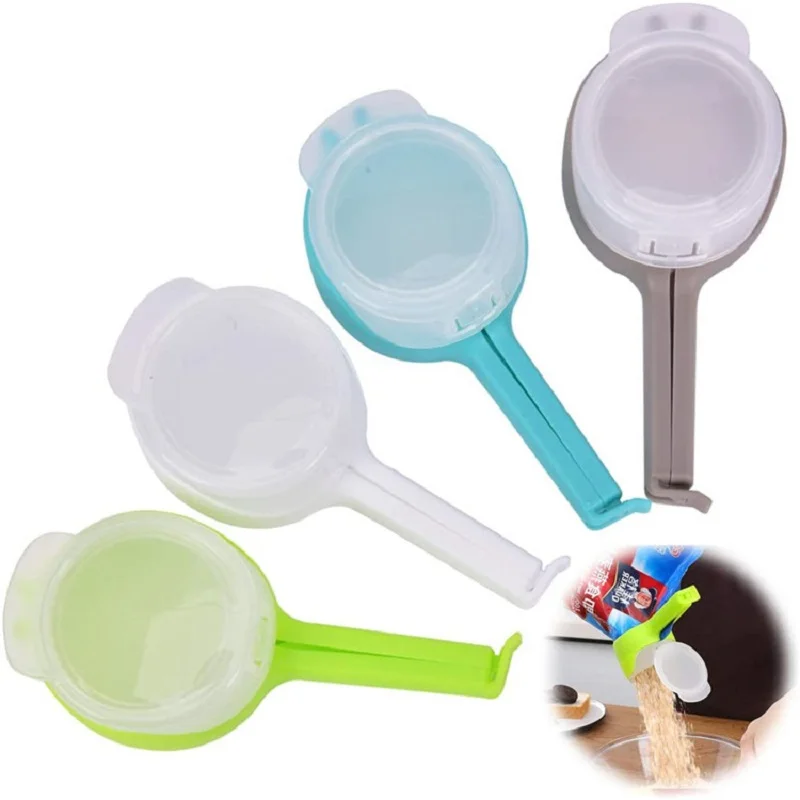 2PCS Snack Sealing Clip Fresh Keeping Sealer Clamp Plastic Helper Food Saver Travel Kitchen Gadgets Seal Pour Storage Bag Clip