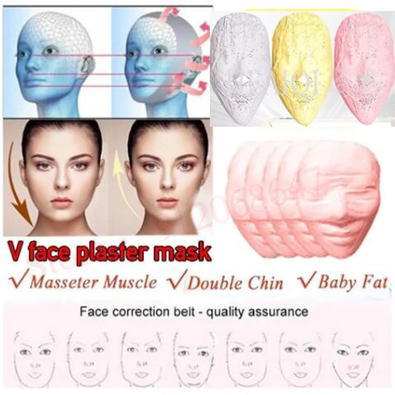 Korean Cosmetics Gypsum Plaster Mask Lifting Remove Wrinkles V-Face Shape Plaster Bandage Witch Facial 3D Mummy Mask