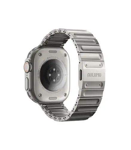 Aulumu C01 Hi-Per titanium horlogeband voor Apple Watch Ultra 3 & Ultra 2/1, ultradunne magnetische sluiting, DLC-coating, professioneel gehard.