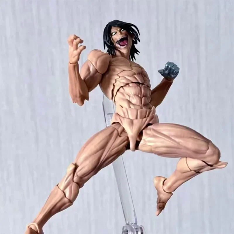 Novo ko ataque em titã eren jaeger figura de ação kaiyodo revoltech incrível série yamaguchi estatueta coleção presente aniversário