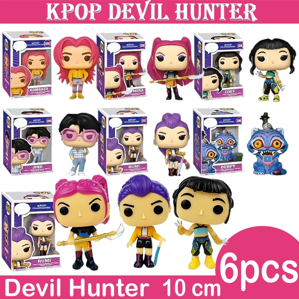 Figurine de chasseurs du diable k-pops, modèle en Pvc, Anime, Derpy Tiger Rumi Mira Zoey Sussy, décoration de bureau, cadeaux d'halloween, 1 à 6 pièces