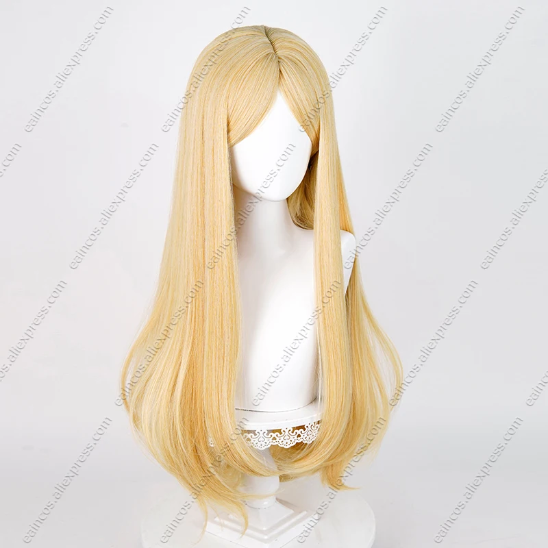 IDV Little Girl Cosplay Wig 80cm Long Blonde Mixed Color Wigs Heat Resistant Synthetic Hair