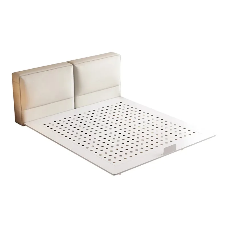 

Small flat edge double bed cream wind