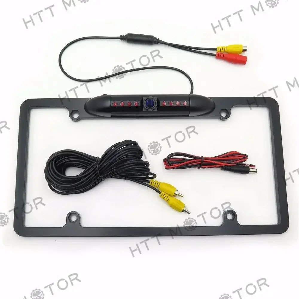 

Car Universal License Plate Frame Mount Rear View Backup Camera 8 IR LED US HD Color CMOS