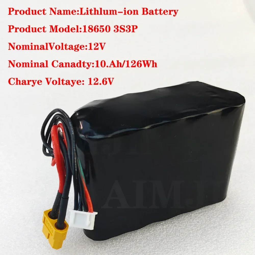 12V 10500mAh Li-ion 3S3P Battery for Parrot Disco Various RC Airplane Quadrotor 12.6V High Capacity UAV - view 4