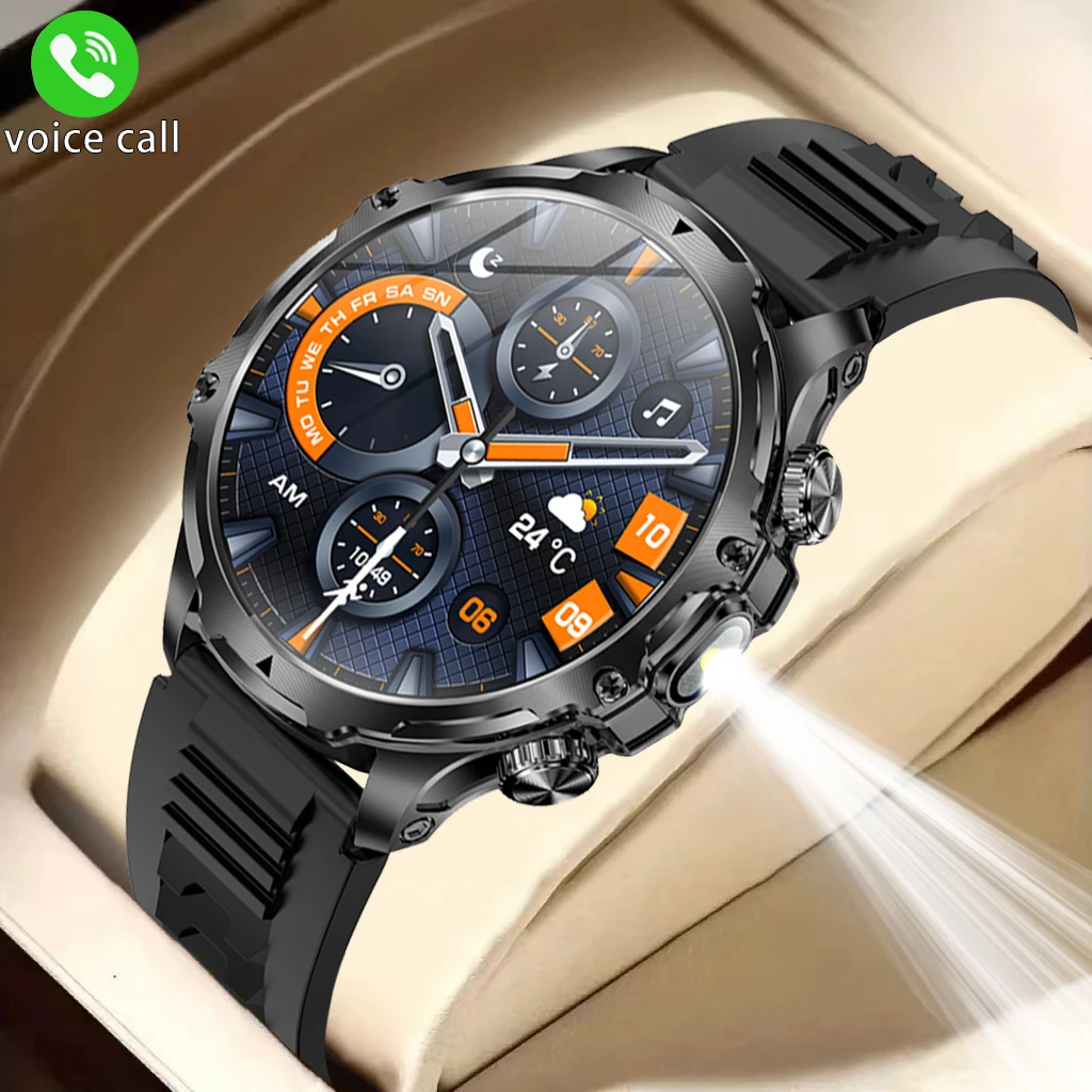 Smart Men's 5.2 One Click Bluetooth Call Watch IP67 Waterproof Watch 1.85-inch HD Resolution 360 * 360 Smart Watch