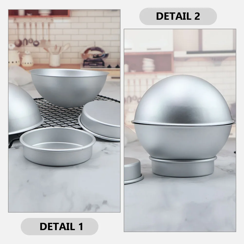 

1Set Aluminium Alloy Half Ball Mold Semicircular Making Supplies Reusable Smooth Hand Cleaning Ideal