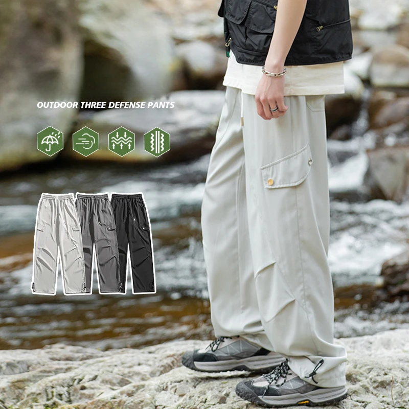 Waterproof Trekking Camping Skiing Soft Shell Pants Three-proof pants outdoor waterproof trousers