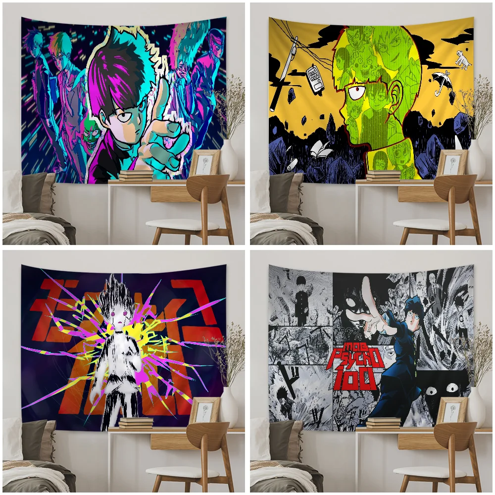 

Mob Psycho 100 Tapestry Art Printing Cheap Hippie Wall Hanging Bohemian Wall Tapestries Mandala Art Home Decor