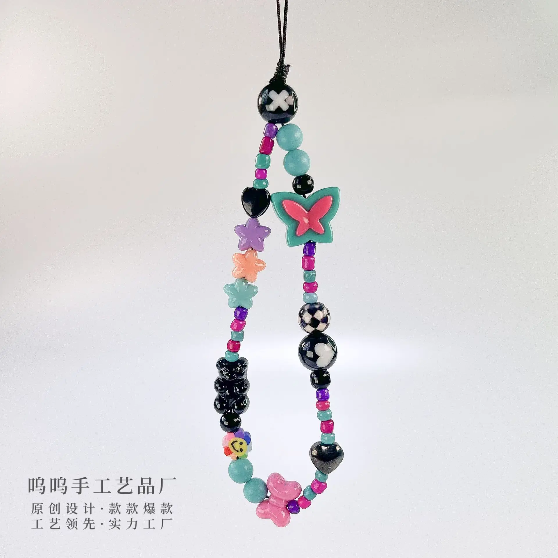 Y2K فراشة حلوة كول فتاة الهاتف سحر حزام الحبل لطيف قلادة اكسسوارات ل iP 11 كاميرا الكتب ملحقات السلسلة Ins