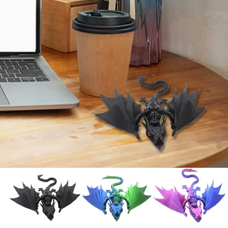 Articulated Dragon With Wings Realistic Crystal Dragon Toys Relieve Stress Boost Creativity With Articulated Fidget Toy For Home