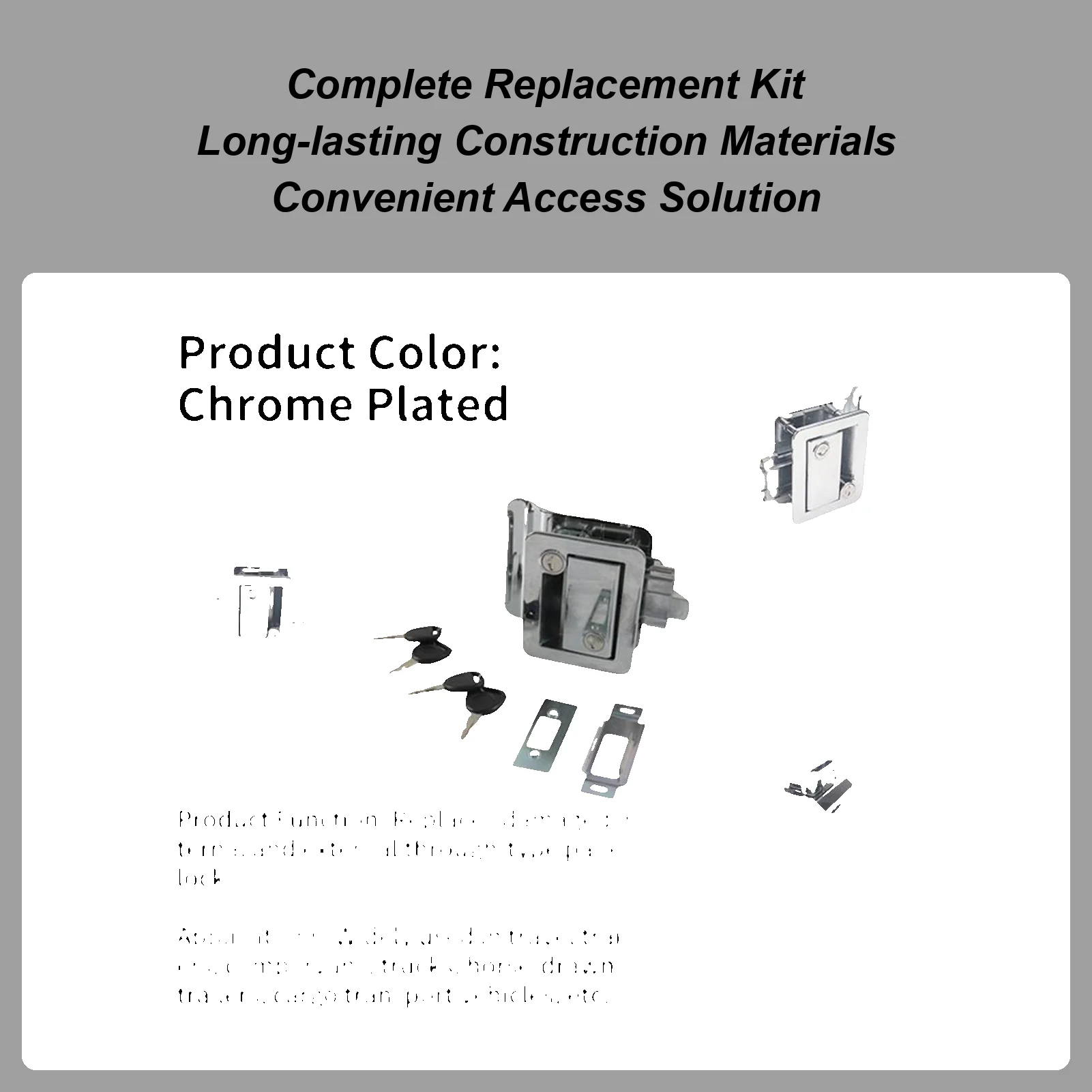 

Rv Door Lock Heavy Duty Anti-Theft Metal With 2 Keys Rv Cargo Door Latch With Paddle Deadbolt For Motorhome Hauler Campervan