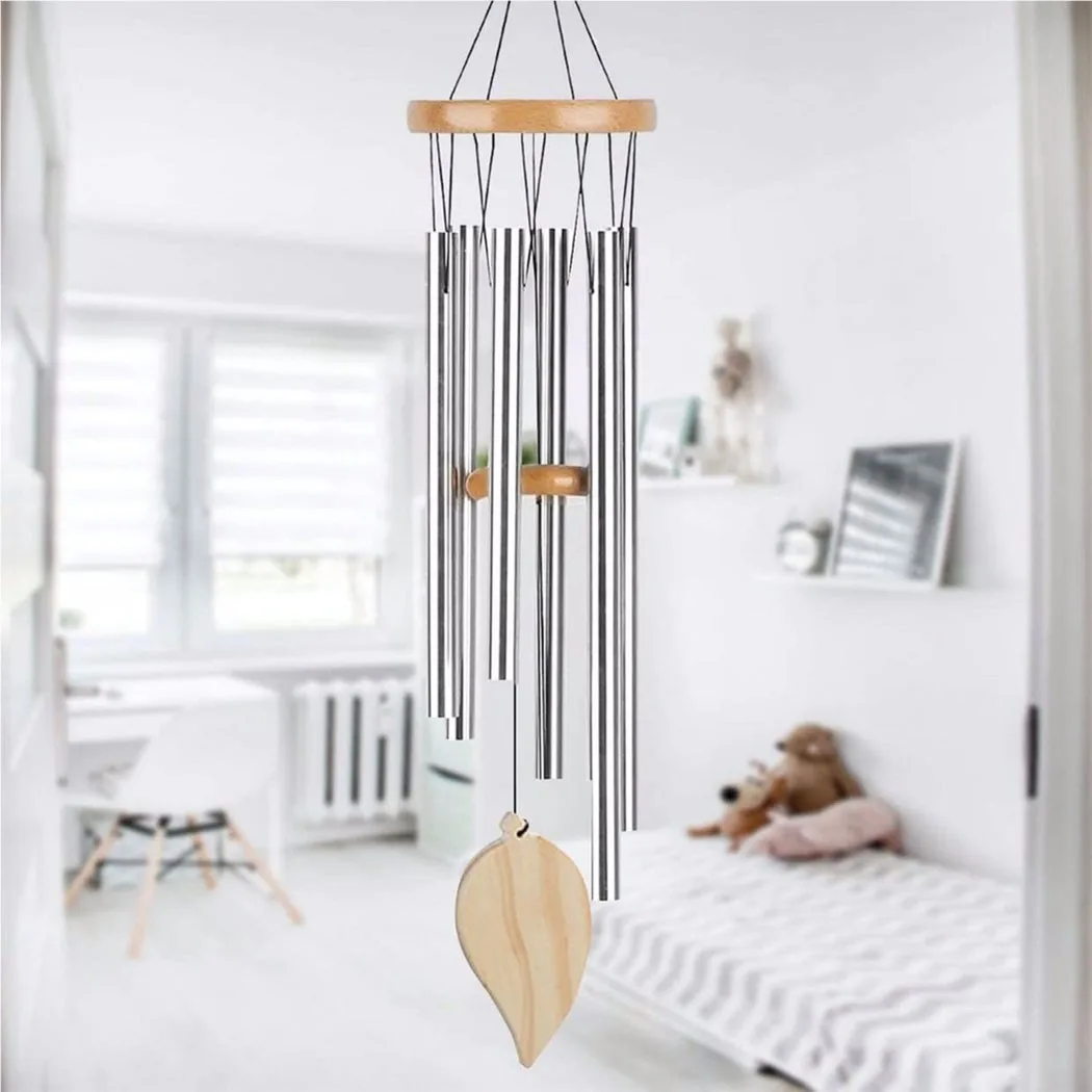 

Wind Chimes 6 Tubes Pendant Wooden Aluminum Tube Wind Chimes Bells Balcony Yard Garden Courtyards Home Decoration