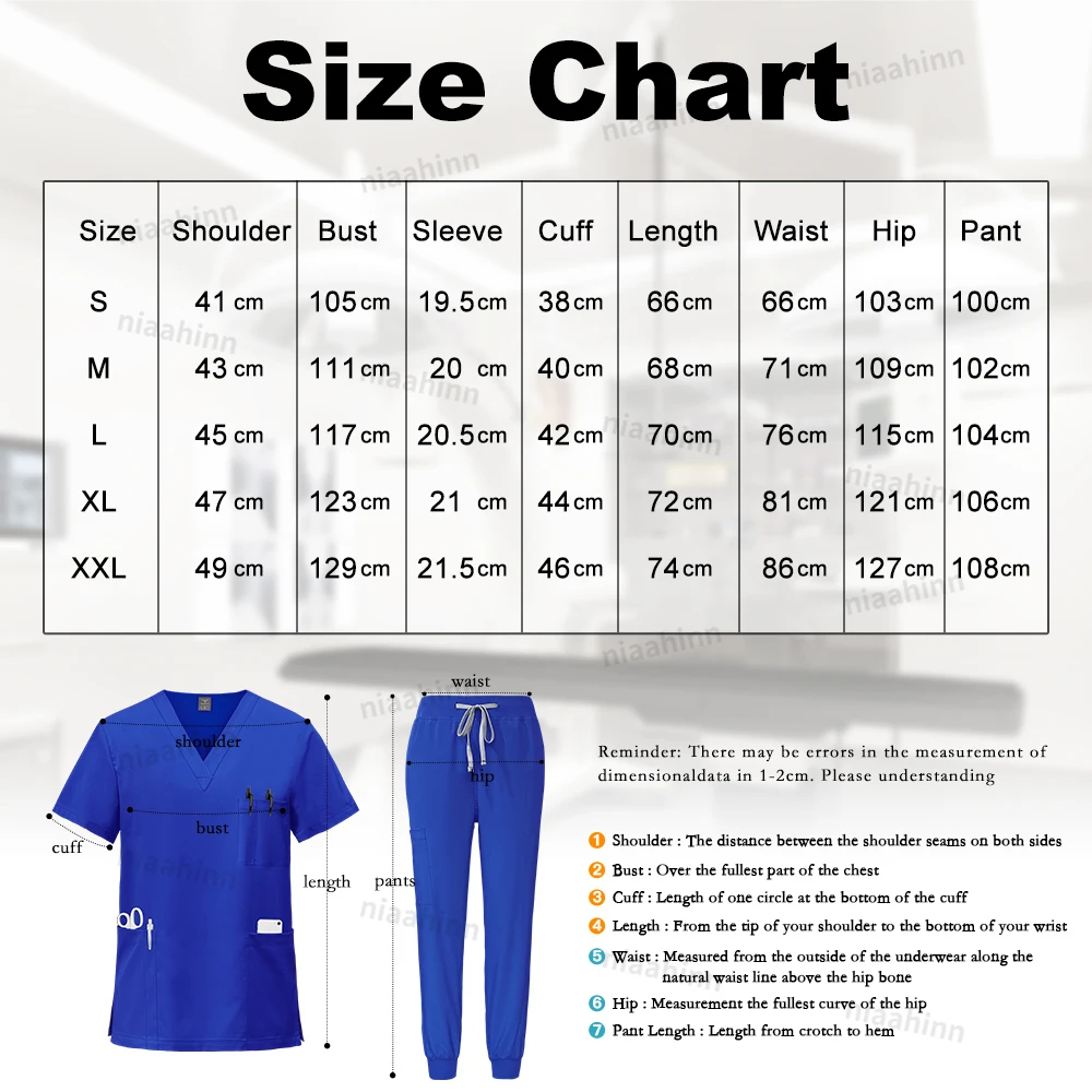 Scrubs Men Women Wholesale Scrubs Uniforms Medical Jogger Set Nurses Accessories Dental Clinic Pet Grooming Scrub Top Pants Sets