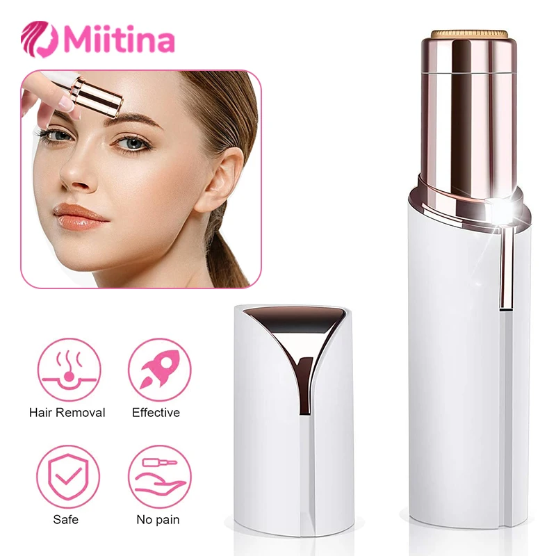 

Mini Electric Eyebrow Trimmer Lipstick Shape Bikini Depilator Trimmer Women Painless Razor USB Electric Eyebrow Trimmer Care