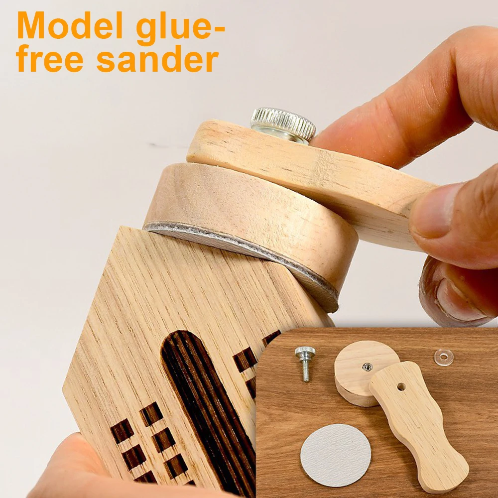 Model Sandpaper Grinding Block Leather Craft Edge Polishing Tool Sewing Accessories Leather Hand Model Curved Surface Sander