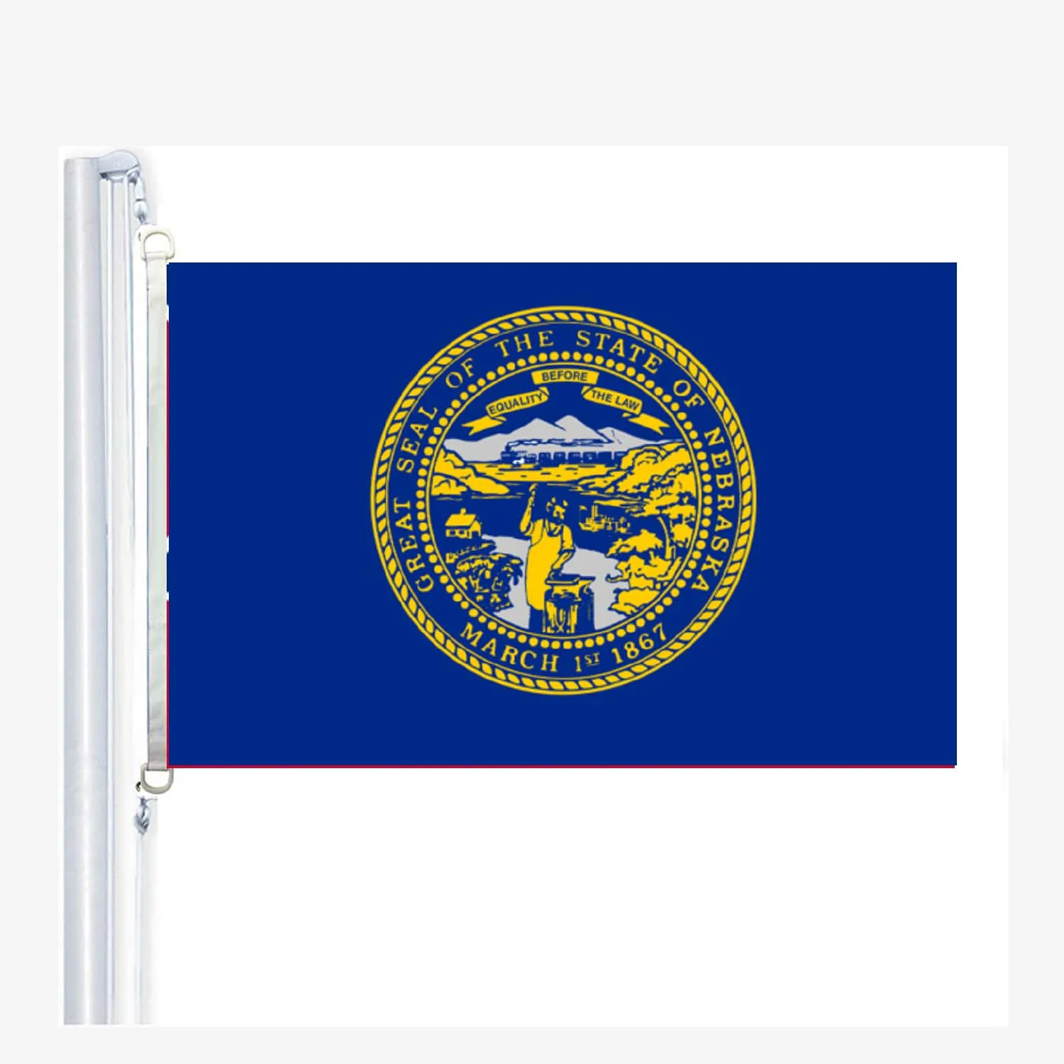 Nebraska, Nebraska Flags 90 x 150 cm, 100 % Polyester, Digitaldruck