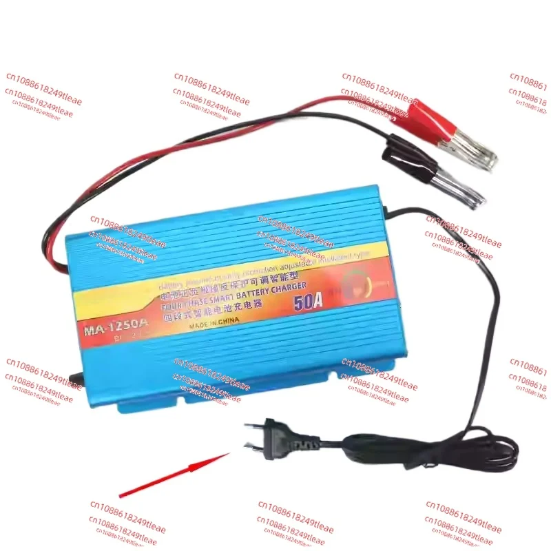 for 50 AMP 12V portable Four-Phase Charging Mode Auto Smart Battery Charger