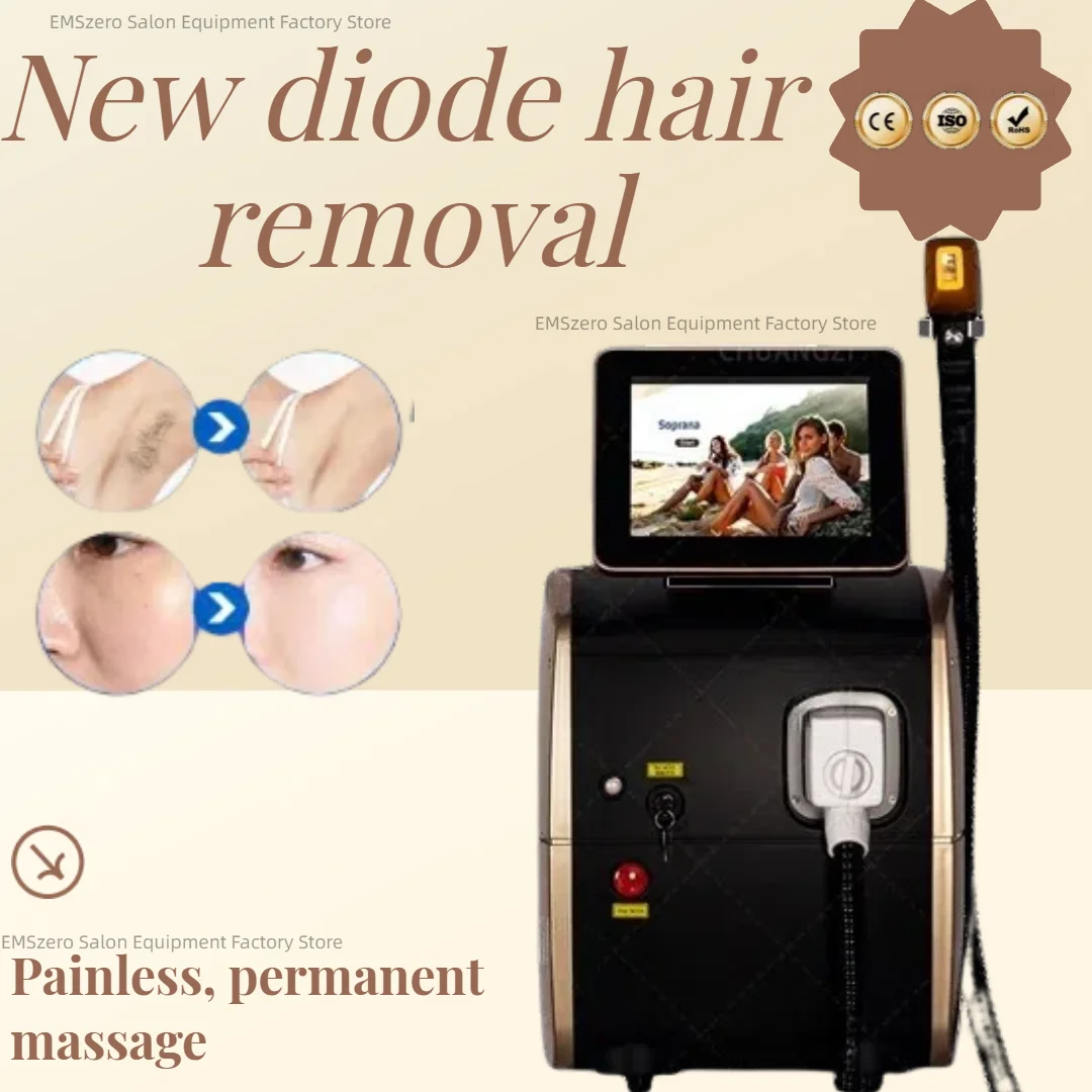 

Diode hair removal device 3000W three wavelength 808nm 1064nm hair removal beauty equipment ice point diode beauty instrument