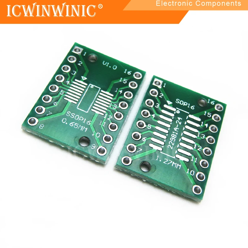 

10piece SOP16 SSOP16 TSSOP16 SMD to in-line DIP 0.65/1.27mm Adapter Board