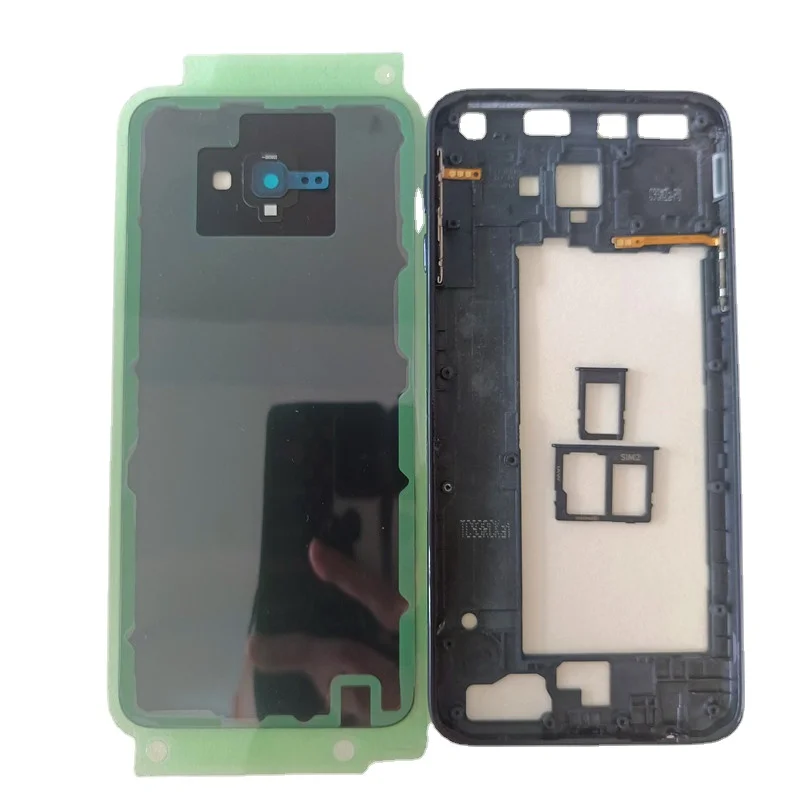 For Samsung Galaxy J4 Plus 2018 J415 J415F J415FN Housing Middle Frame+Battery Back Cover+Camera Lens+Sim Card Tray Replace