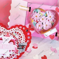KSCRAFT 라이징 하트 박스 커팅 다이 스텐실 DIY Scrapbooking 장식 엠보싱 DIY 종이 카드