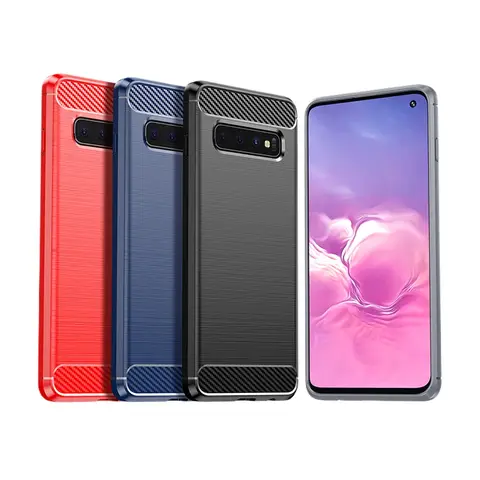 Shockproof Silicone Case For Sansung Galaxy S10 S10E S10Plus  Fiber Case Fundas