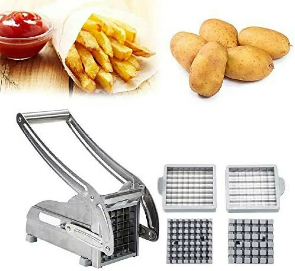 

Stainless Steel Manual Potato Cutter French Fries Slicer Potato Chips Maker Meat Chopper Dicer Cutting Machine Tools For Kitchen