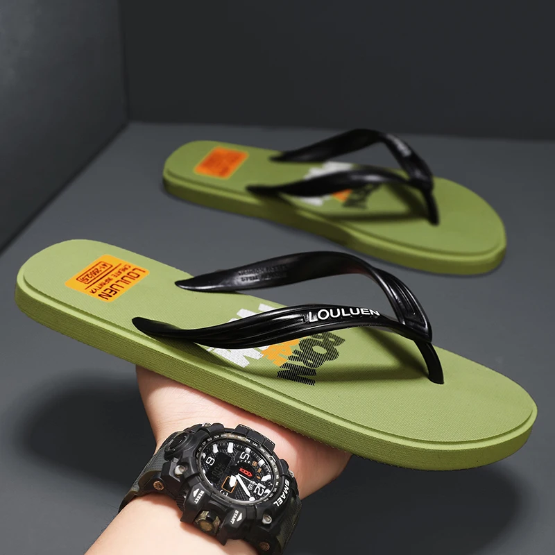 Men's Summer Outdoor Wear Anti-Slip Odor-Resistant Flip Flops Soft Bottom Sandals for Sports And Leisure Activities