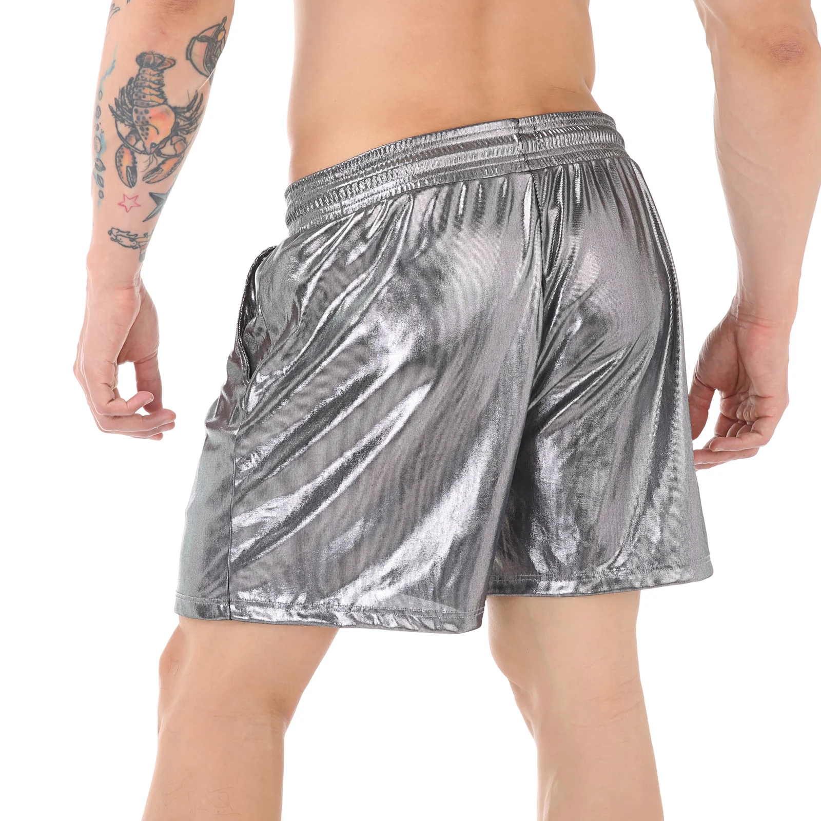 Männer Lose Sport Shorts Mann Lauf Boxer Ultra Dünne Fitness Gym Kurze Hosen Sommer Shinny Quick Dry Freizeit Jogginghose Böden – Detail 2