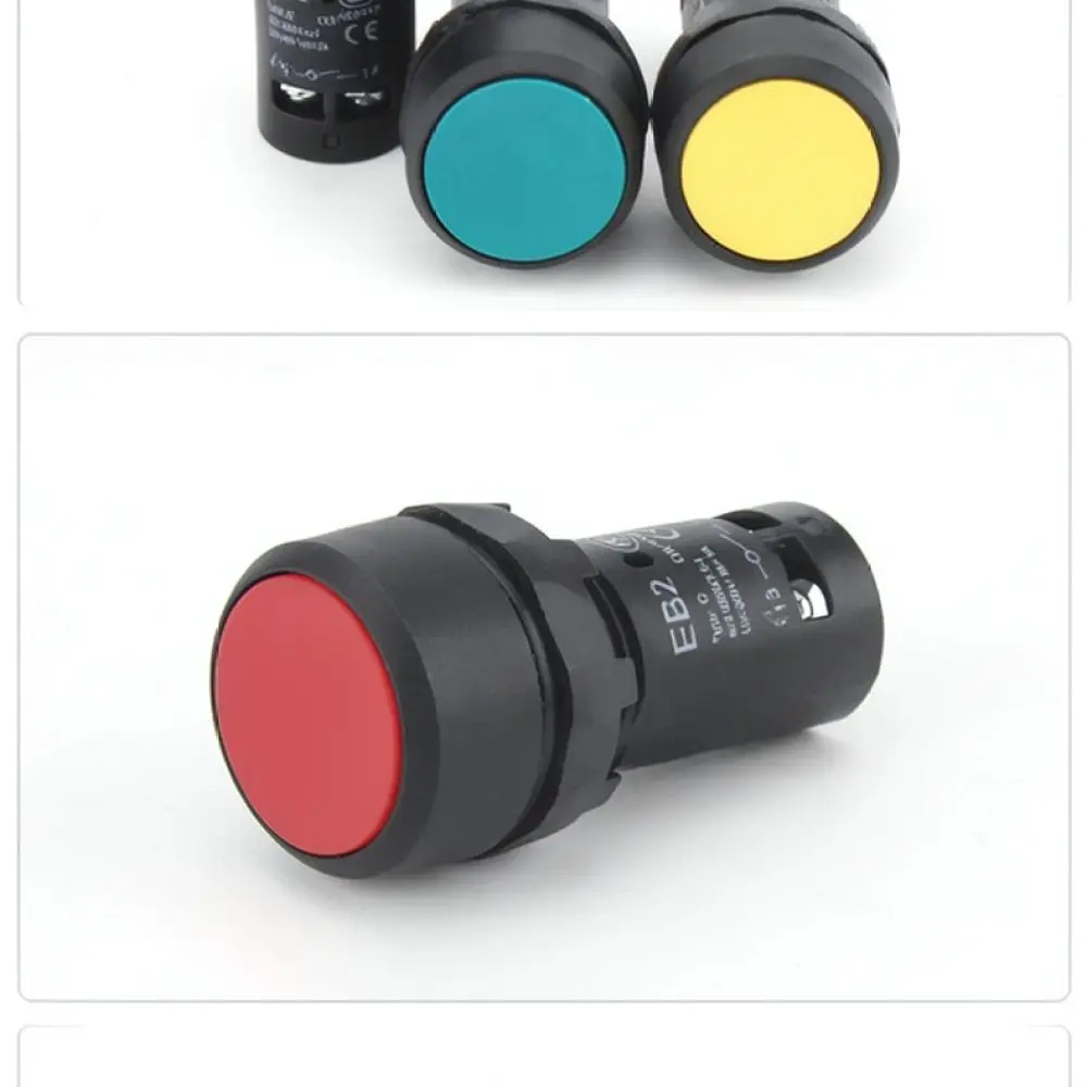 22mm Momentary Push Button Switch For EB2F Series Flat Head Illuminated Signal Toggle For Industrial Electrical Equipment view 4