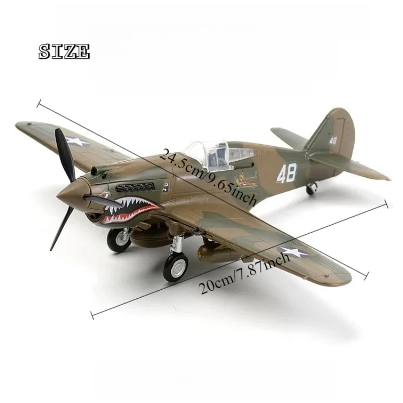 1/48 P-40 Fighter Jet China Flying Tigers Glue Free WWII Aircraft P40 Plastic Assemble Model for Collect Ornaments - view 5
