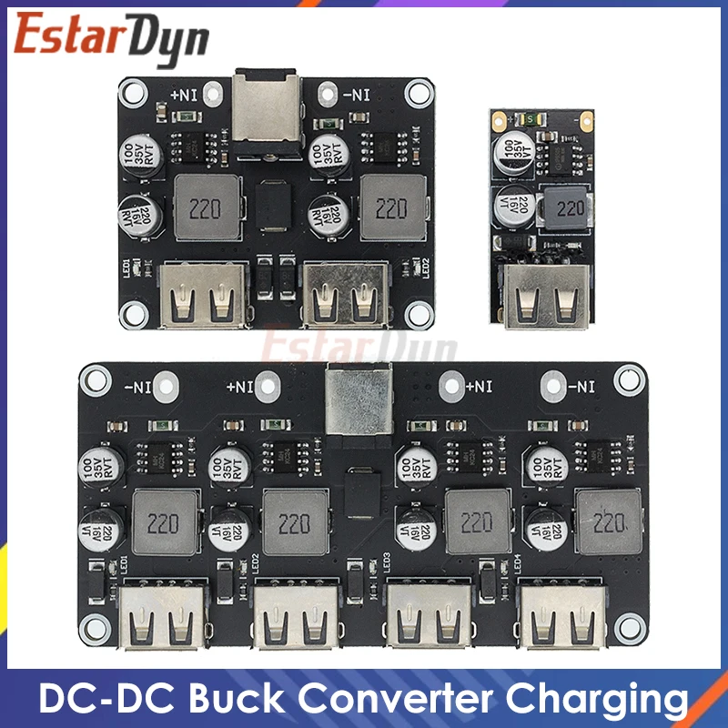 USB QC3.0 QC2.0 USB DC-DC Buck Converter Charging Step Down Module 6-32V 9V 12V 24V to Fast Quick Charger Circuit Board 5V