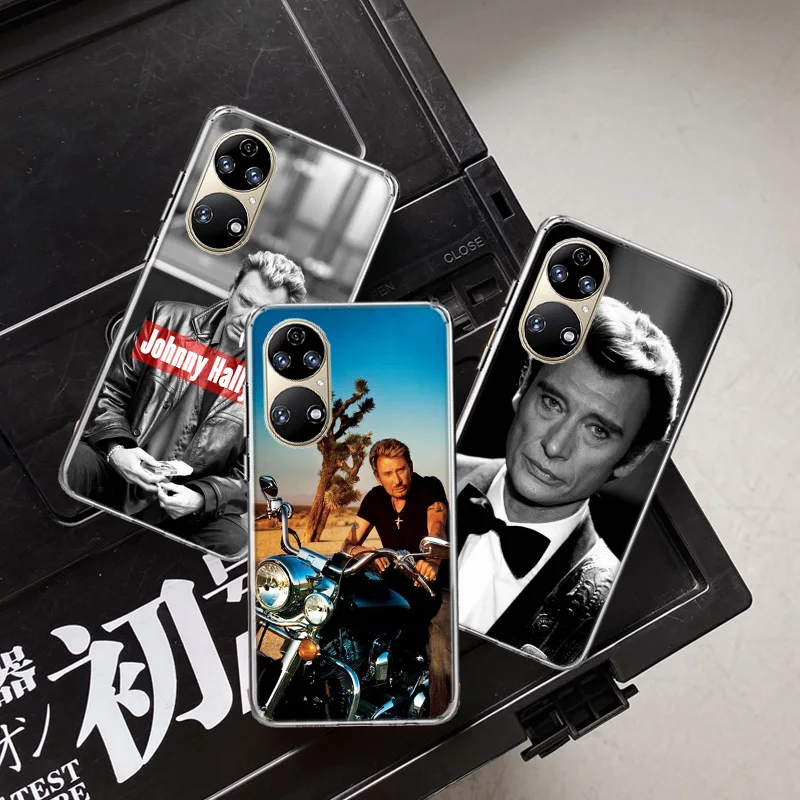 Johnny Hallyday Music Black Phone Case For Huawei P50 Pro P40 P30 Lite P20 P10 Mate 40 Pro 30 20 Lite 10 Cover Shell Coque