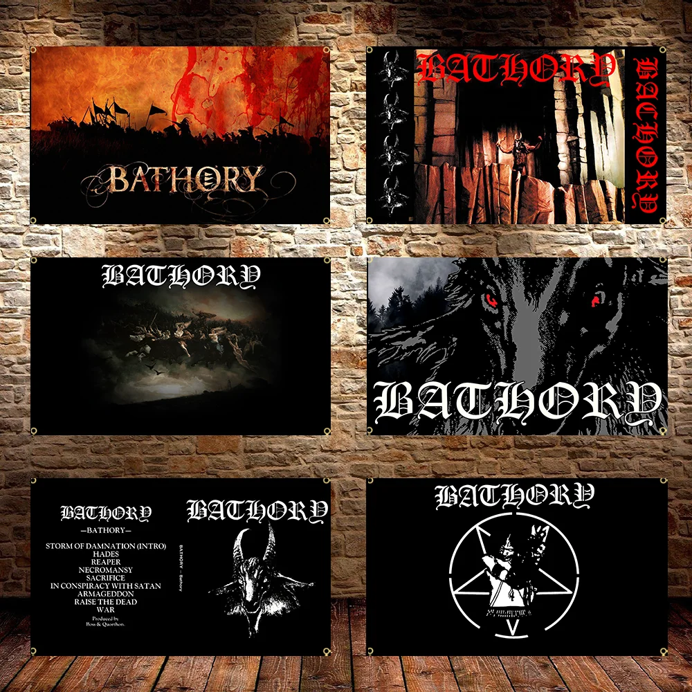 3x5FT DIY  B-Bathorys Heavy Rock Band Flags applicable to Polyester Printed Home or Outdoor Decoration flag