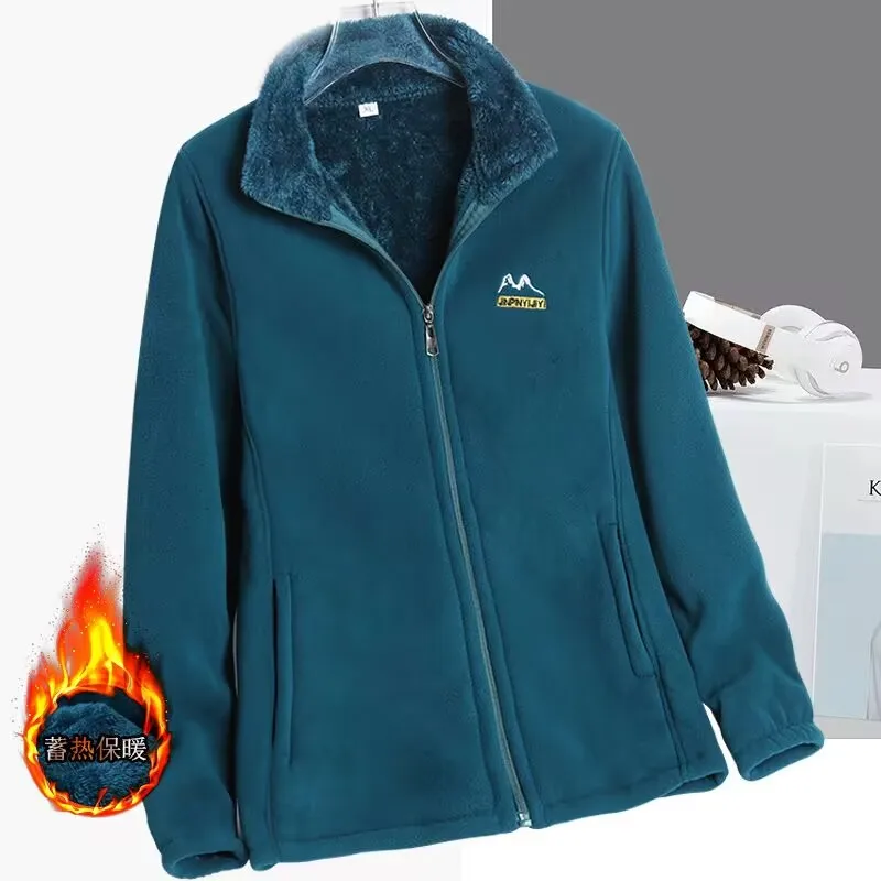 Cappotto caldo addensato in pile invernale da donna giacca termica da trekking da arrampicata all\'aperto