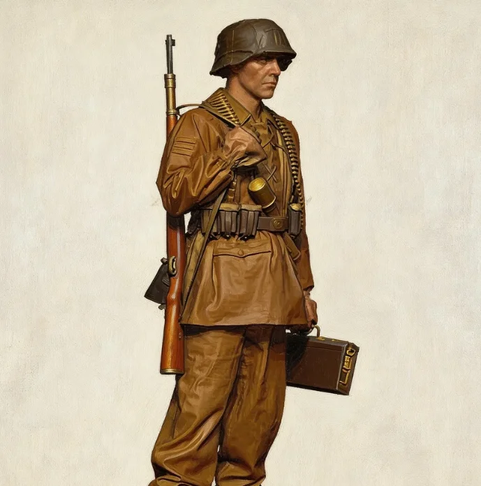 

Солдат армейской службы в масштабе 1/35. Набор для сборки и окраски модели из смолы. A-2264.