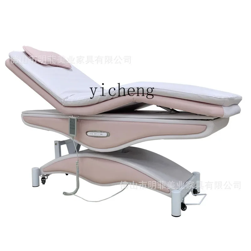 XL Electric Beauty Body Massage Tattoo Couch Folding Micro Plastic Injection Bed Automatic Lifting