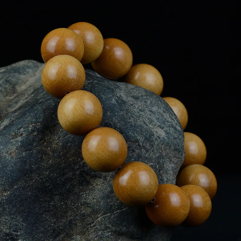 Dongjia Sandalwood New Mountain Sandalwood Old Material Old Mountain Sandalwood20Buddhist Prayer Beads Bracelet Wholesale