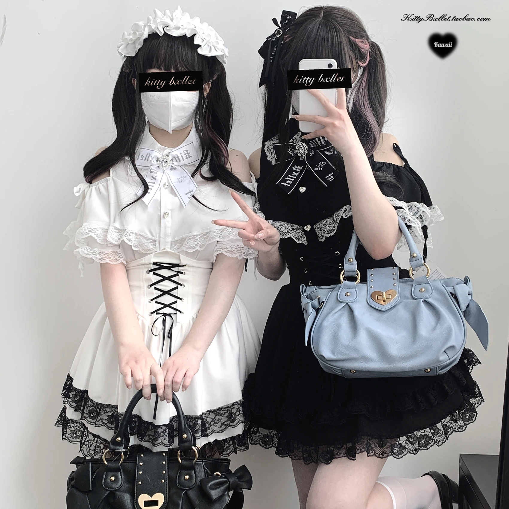 Love Rhinestone Ribbon Lace Off-the-Shoulder Mine White Shirt Girls Sweet Short Sleeve Lolita Blouses Summer Tops