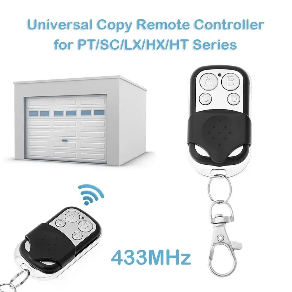 

Metal Push Button Remote Control Transmitter ABCD 4Button 433MHz Universal 4 Buttons Garage Door Opener Remote
