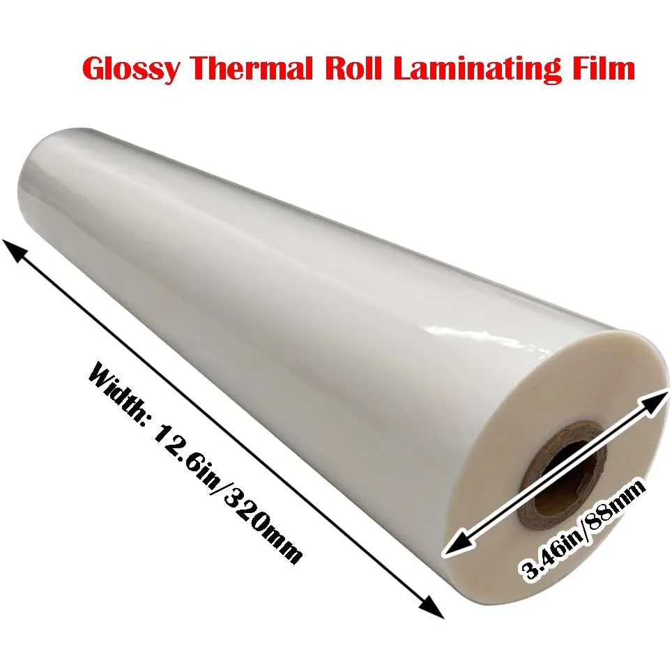 فيلم الترقق الحراري فيلم الترقق الساخن للورق والصور الترقق BOPP فيلم التصفيح الحراري 656ftx12.5in