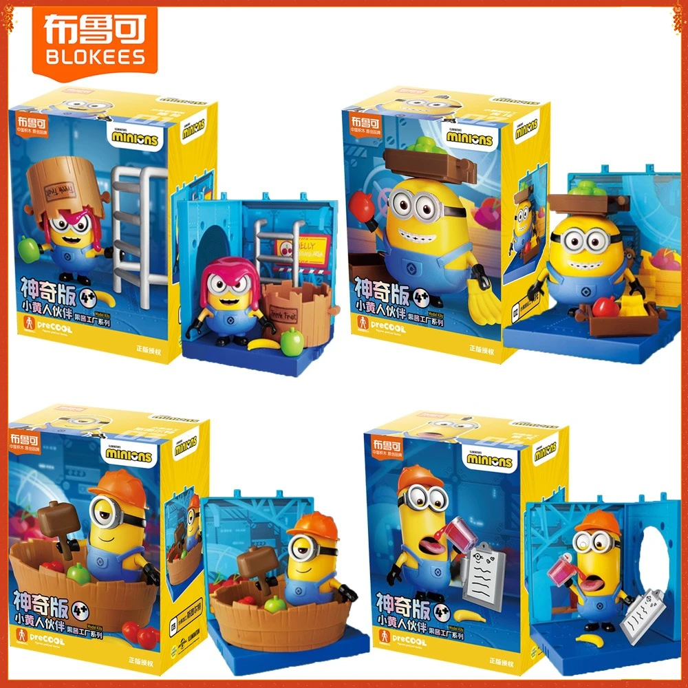 

Original Blokees Minions Action Figure Cute Practical Car Ornament Desktop Decor Perfect for Couples Creative Birthday Present