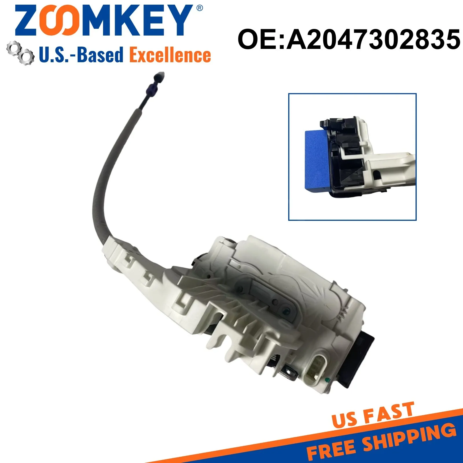 ZOOMKEY Door Lock Actuator Fit For Mercedes-Benz W204 C250 C300 C350 2012-2014 Rear Right #5 A2047302835
