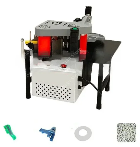 

Small Manual Edge Banding Machine Double Side Gluing Portable Edge Bander Woodworking Equipment 220V 1200W