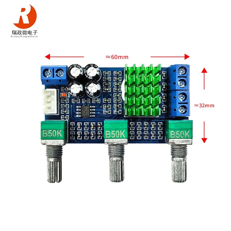 5Pcs New XH-M567 TPA3116D2 Dual-channel Stereo High Power Digital Audio Power Amplifier Board Audio Power Amplifier Board 80W*2