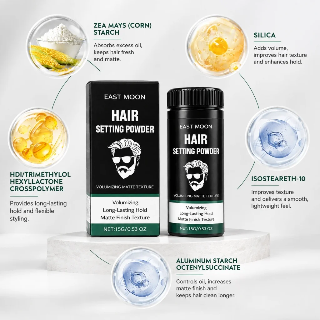 Hair Setting Powder Matte Volumizing Powder Long Lasting Hold Oil Control Fluffy Texturizing Lazy Hairstyle Styling Powder